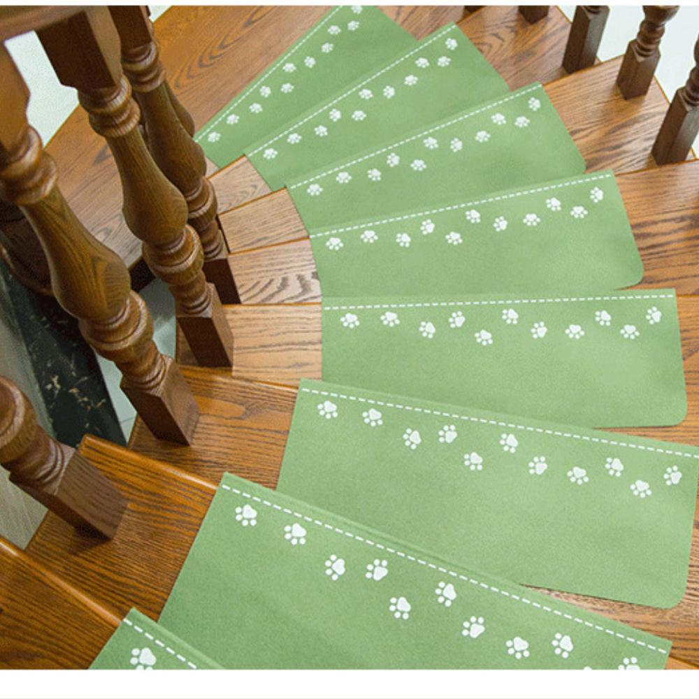 Stair Tread Pad, Stair Blanket, Cute Style, Bear Paw Printed Foot Pad, Step Sticker, Night Light, Anti Slip, Non Adhesive Self-adhesive Design