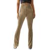 Nové stylové kalhoty pro ženy Slim Fit Vintage Fashion Flare Kalhoty s vysokým pasem Elastické kalhoty