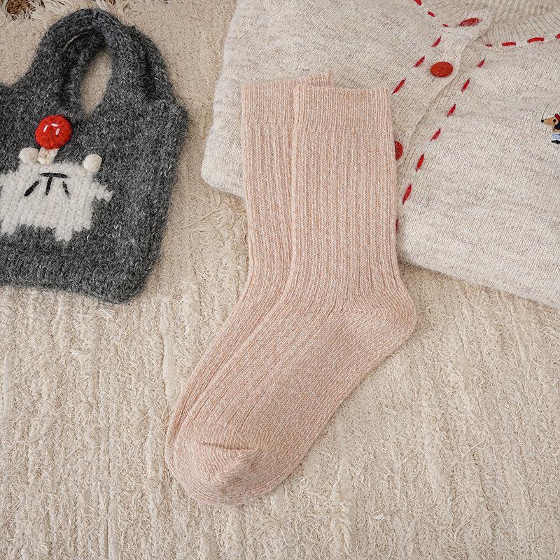 Children's Socks: Long Tube Socks, Winter and Autumn Thick Needle-knitted Thick Wool Socks, Warm and Fluffy Socks