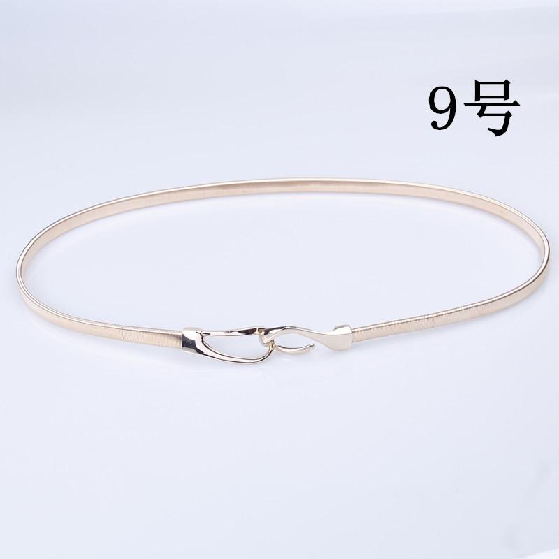 Women'S Decoration Simple Thin Belt, Metal Elastic Belt Belt Belt Chain With Skirt