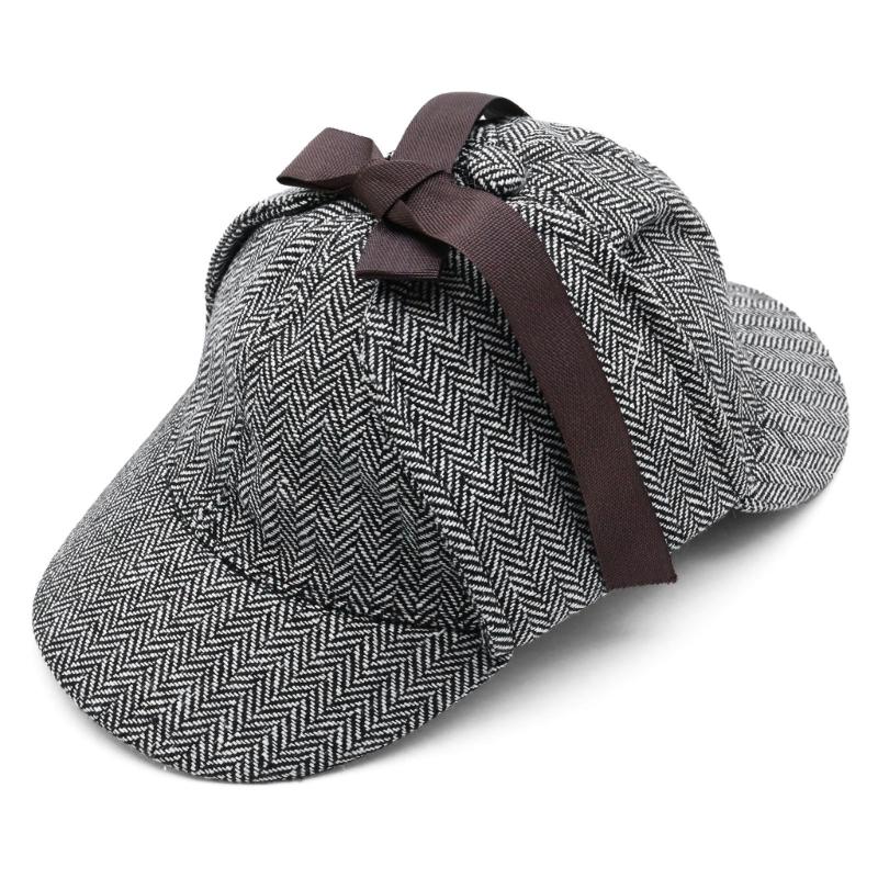 3Pieces Detective Costume Accessories for Adult Teen Detective Hat Magnifying Glass Eyeglass Holmes Detective Kit