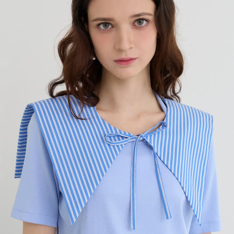 LE YIEL Schleifenumhangkragen_Blau