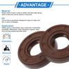 Oil Seal Seal Ring Rotary Shaft Seal FKM Rubber 15x32x7mm Brown 2 Pcs