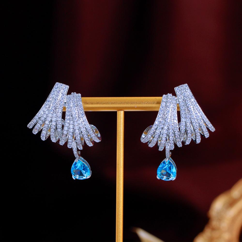 S925 Silver Needle Korean Luxury Multi-Circle Hollow Earrings