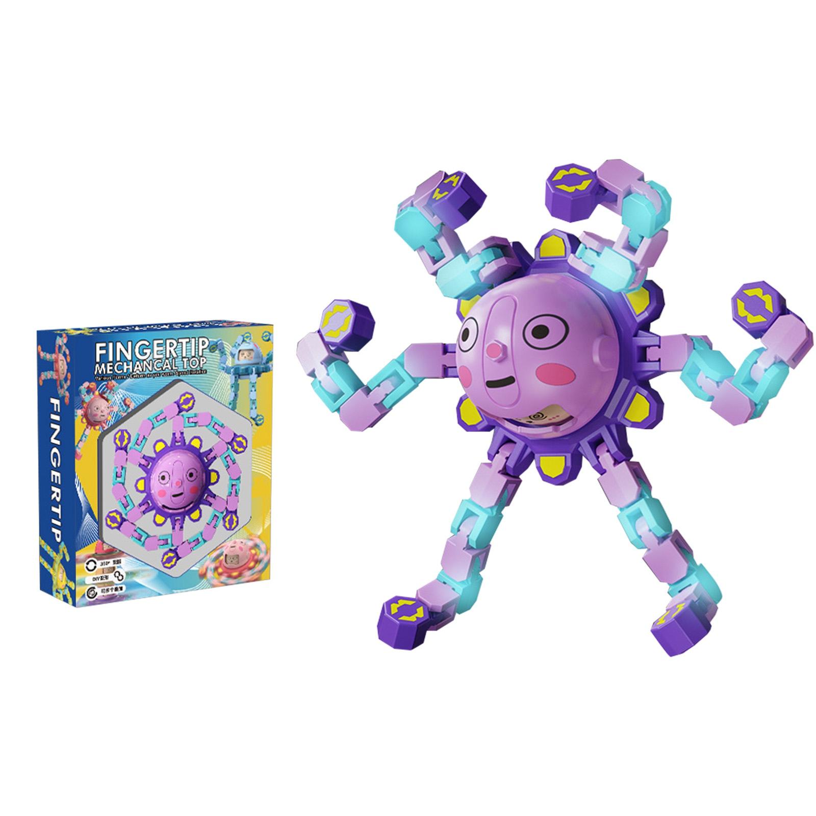 Трансформирующийся Робот Механический Гироскоп Игрушка, Светящийся Трансформирующийся Робот, Гироскоп для Снятия Стресса, Детский Подарок One Size
