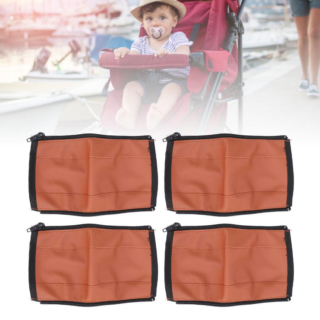 4pcs Stroller Handle Cover PU Lther Washable Baby Pram Handle Sve or with Stroller Accessories