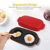 Microwave Egg Cooker 2 Cavity Silicone Microwavable Egg Poacher and Fryer for Breakfast Sandwiches Dishwasher Safe 2 Cavity