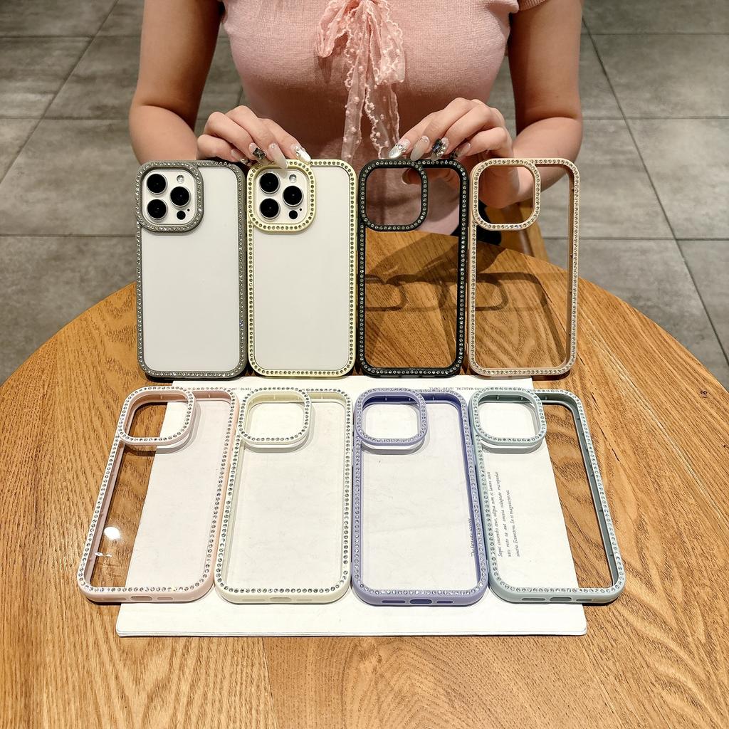 Phone Case For iPhone 11 13 16 ProMax iPhone 13 14 15 ProMax 12 13 ProMax Double-sided Diamond Mobile Phone Case Drop-proof Durable High-end Diamond