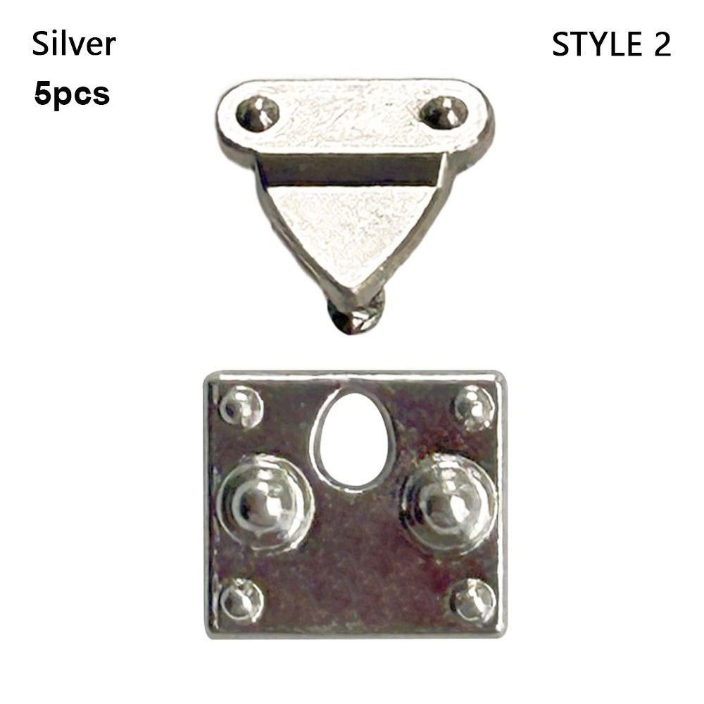 

5/10 шт. Міні металеві вироби Замок Різнокольорові Частини для лялькових сумок Аксесуари для коробок DIY Лялькові аксесуари Silver-Style 2