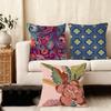 Indonesia Batik Design Cushion Cover Soft Plush Fabric Double-Sided Printed Sofa Cushion Cover For All Seasons Home Decor Gift