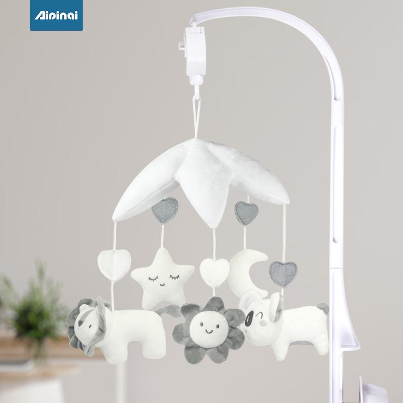 Newborn Baby Crib Mobile: Rotating Rattle and Soothing Hanging Dolls