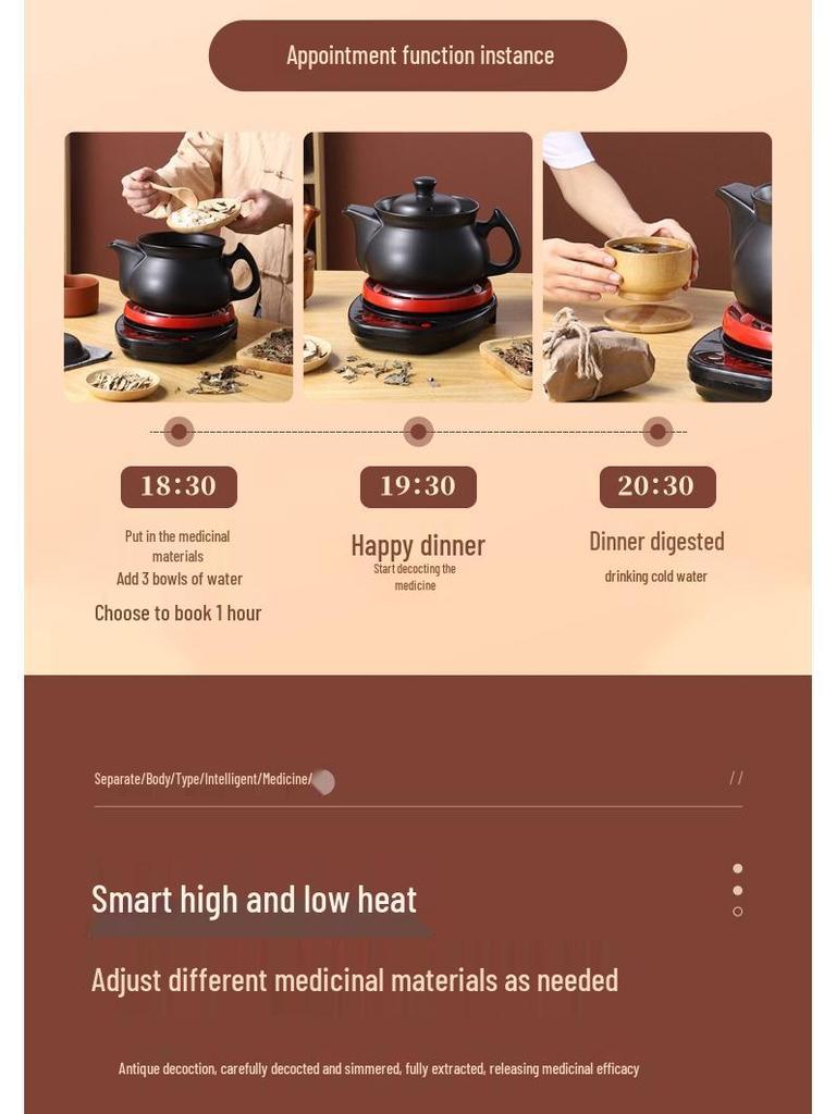 Tradiční hliněný kastrol - Odolný vysokým teplotám, Bezpečný pro otevřený oheň, Keramický hrnec na dušení a polévku pro domácí použití