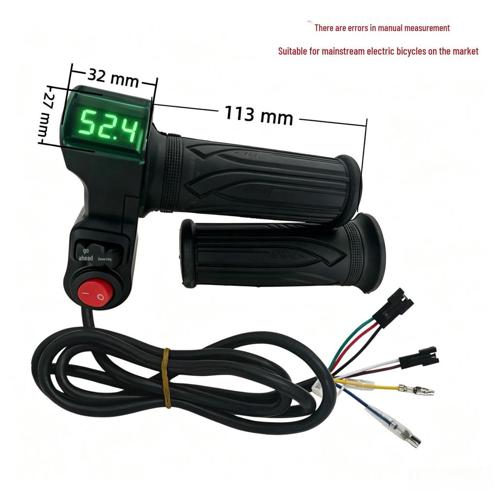 Green Screen Electric Scooter Throttle with Handlebar Grip & Voltage Display