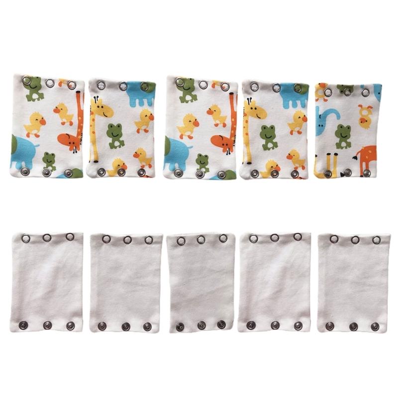 5 Peças Extensor de Roupa de Bebê Extensores de Algodão para Body Macacão de Fralda Alongar Estender Filme Parceiro de Macacão para Bebês Meninos Meninas