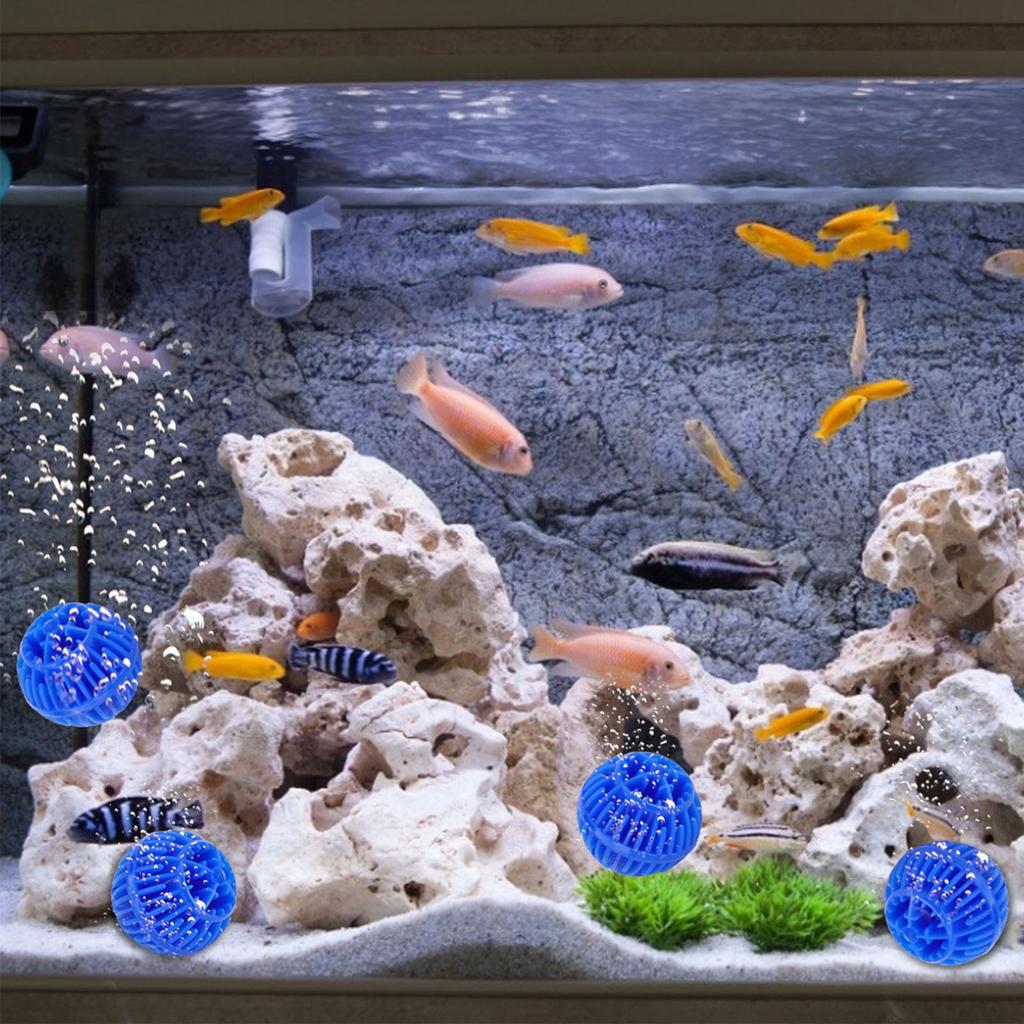 Hollow Mesh Aquarium Bio Balls High Surface Area Aquarium Filter Media  Fish Tank Use