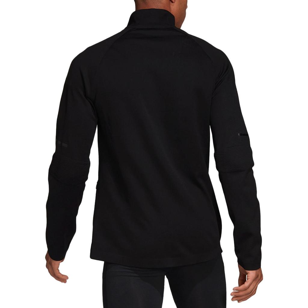 Adidas Solid Color Stand Collar Zip Jacket Men Outerwear Black CZ2256