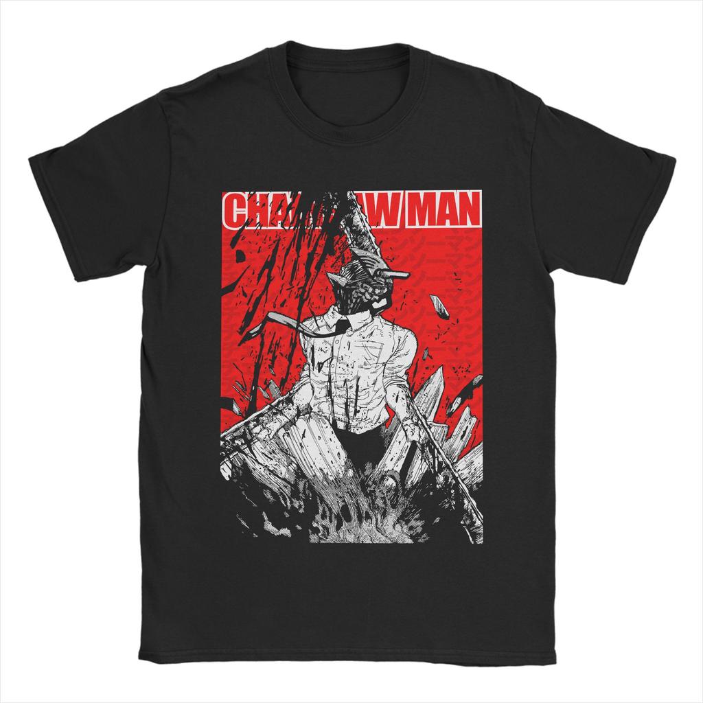 Funny Makima Chainsaw Man T Shirt For Men Women 100%Cotton Short Sleeve  Round Neck Summer Top Tee
