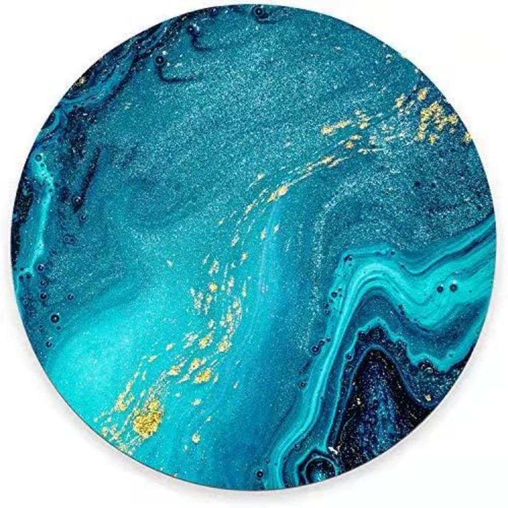 

Коврик для мыши 7,9 X 7,9 дюйма Круглый коврик для мыши с мраморным узором Цветной нескользящий коврик для мыши