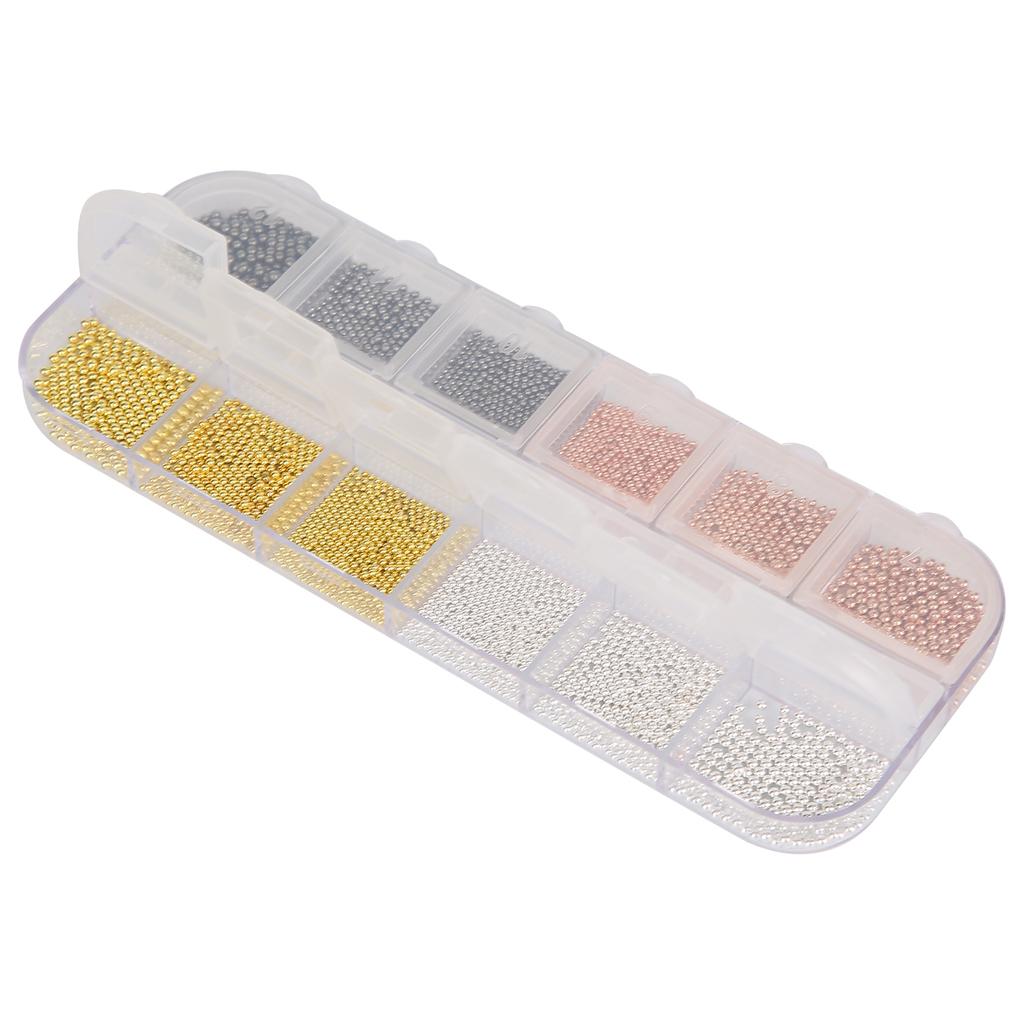 Nail Art Steel Ball Decorations Mixed Size Manicure DIY Decor Beads for Home Salon07