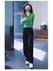 Women's High-Waisted Slimming Corduroy Pants - Narrow/Wide-Leg, Plus Velvet, Autumn/Winter, Long Casual Straight-Leg