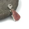 Natural Rhodonite Gemstone 925 Sterling Silver Jewelry Designer Pendant 1.56" AJP-187