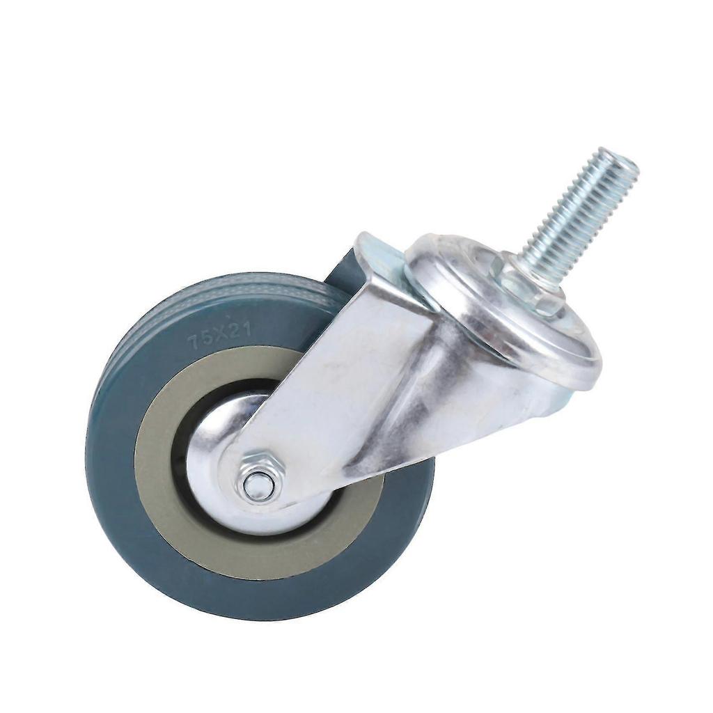 Heavy Duty 75mm Swivel With Brake Trolley Casters Wheels For Furniture, Set Of 4