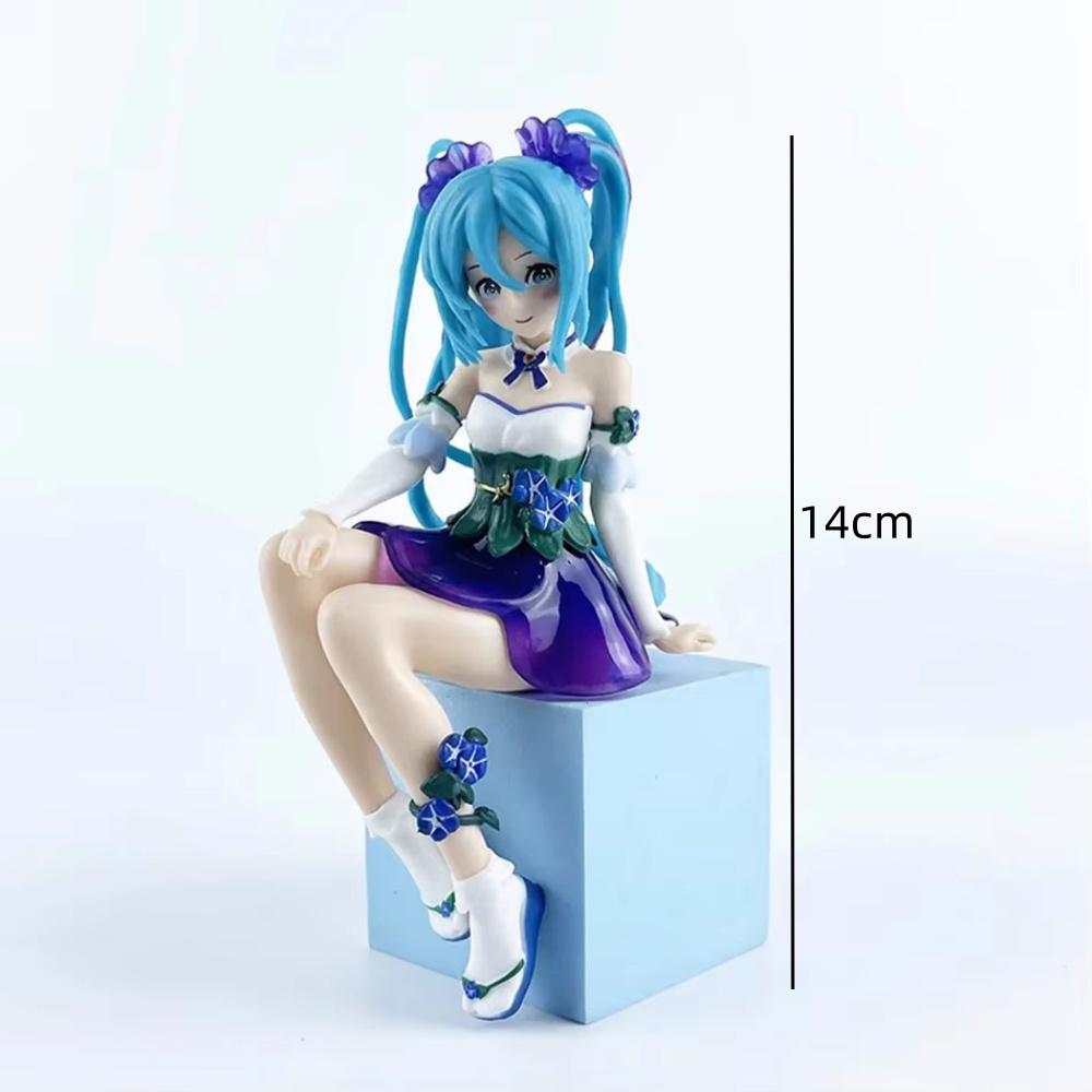 Animal Hatsune Miku Morning Glory Fairy Anime Figure 14CM PVC Action Model Ornament Noodle Stopper Collectible Toy Gift
