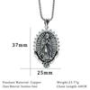 Xiewei'er Retro Zircon Virgin Mary Pendant Necklace