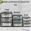 Clear Desktop Storage Box with Drawer Heightened Table Organizer Plastic Office storage cabinet  for Stationery cosmetics