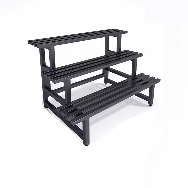 

EastEamily Подставка для растений Садовая полка Подставка для цветов 3 яруса Ширина 120 x Глубина 62 x Высота 78 см Железная садовая полка Полка для цветов Подвесной горшок Бонсай чёрный