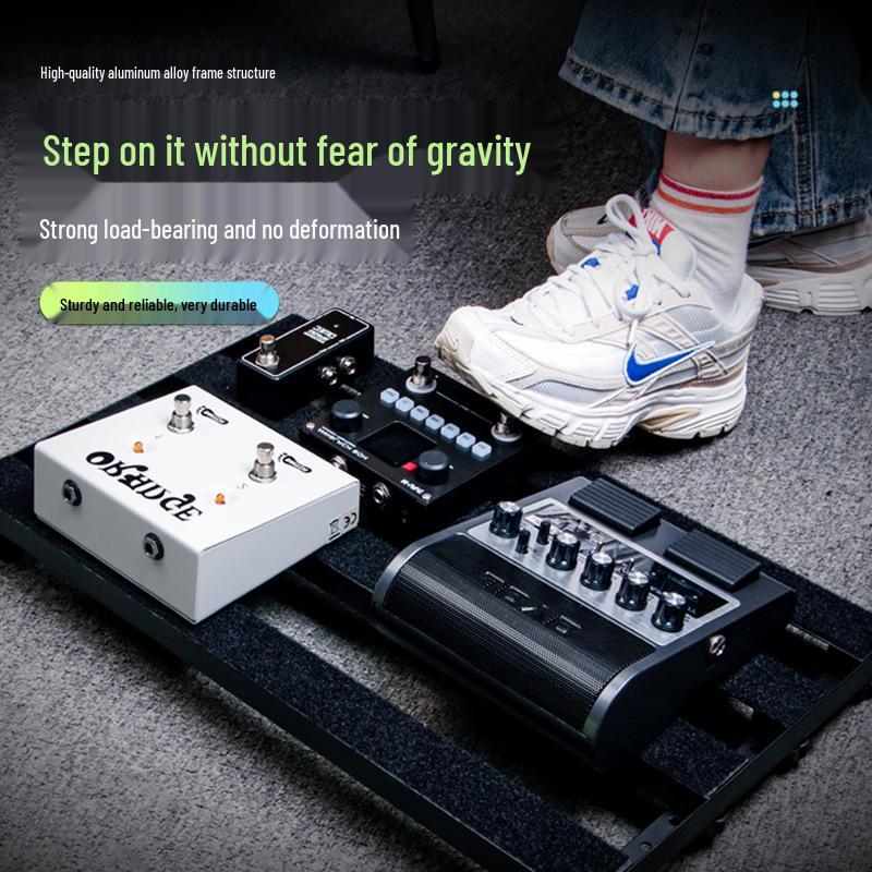 Portable Anti-Slip Pedalboard for Guitar/Bass with Velcro and Carry Bag