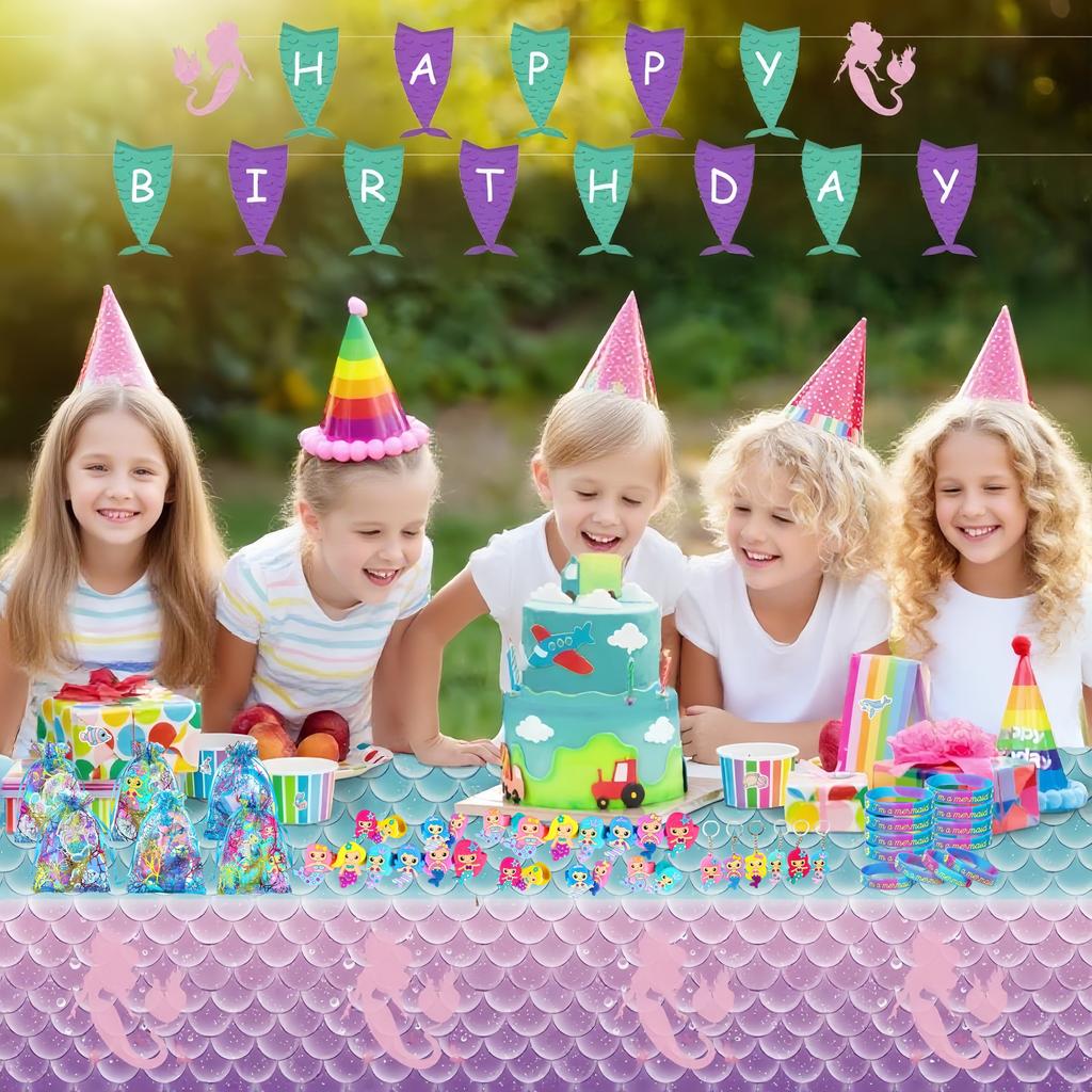 134Pcs Mermaid Party Favors Mermaid Pinata Litttle Mermaid Birthday Party Decorations Toys for Gifts Goodie Bag Classroom Prizes