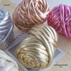 Metallic Textured Super Thick Icelandic Wool Yarn, 2cm Core-Filled Cotton Hand-Knitting Yarn for DIY Bags