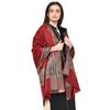 Weavers Villa Women's Kashmiri Acro Wool Self Design Border Shawl (MAROON), 100cm X 200cm