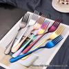 1010 Stainless Steel Western Cutlery Set: Thickened Knife, Fork, Spoon for Hotel & Home, Available In 4 or 24 Pieces