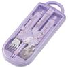 Skater Cutlery Set for Children's Lunch Box Chopsticks Spoon Fork Made in Japan Sliding Name Sticker Included Antibacterial Trio Sanrio TACC2AG-A