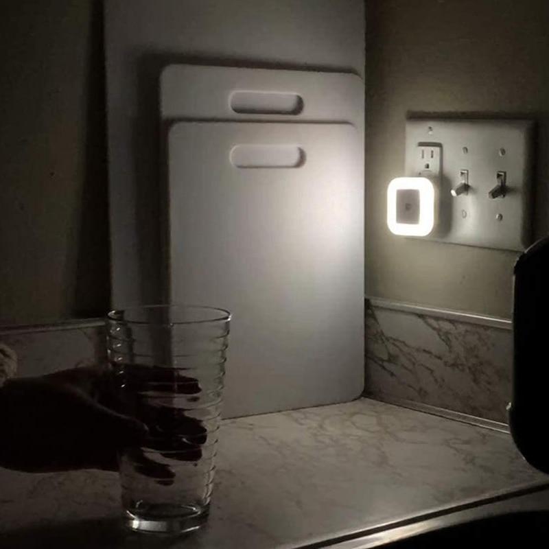 LED Sensor Night Light Intelligent Control Night Lamp Energy Saving Lamps Sensor Lights EU US Plug Nightlight for Kids Bedroom