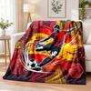 Spain Football Printed Flannel Blanket Warm Comfort Bed Throw For Indoor Home Decoration