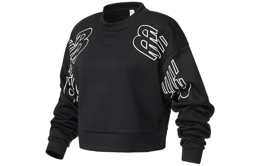 New Balance Knitted Fabric Top Sweatshirt Women s Black WT21151-BK L