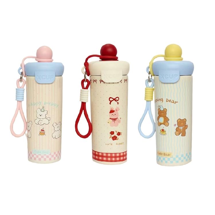 Unique Cartoon Float Ball Stainless Insulated Bottle Prevents Spills For Hiking Commuting And Work