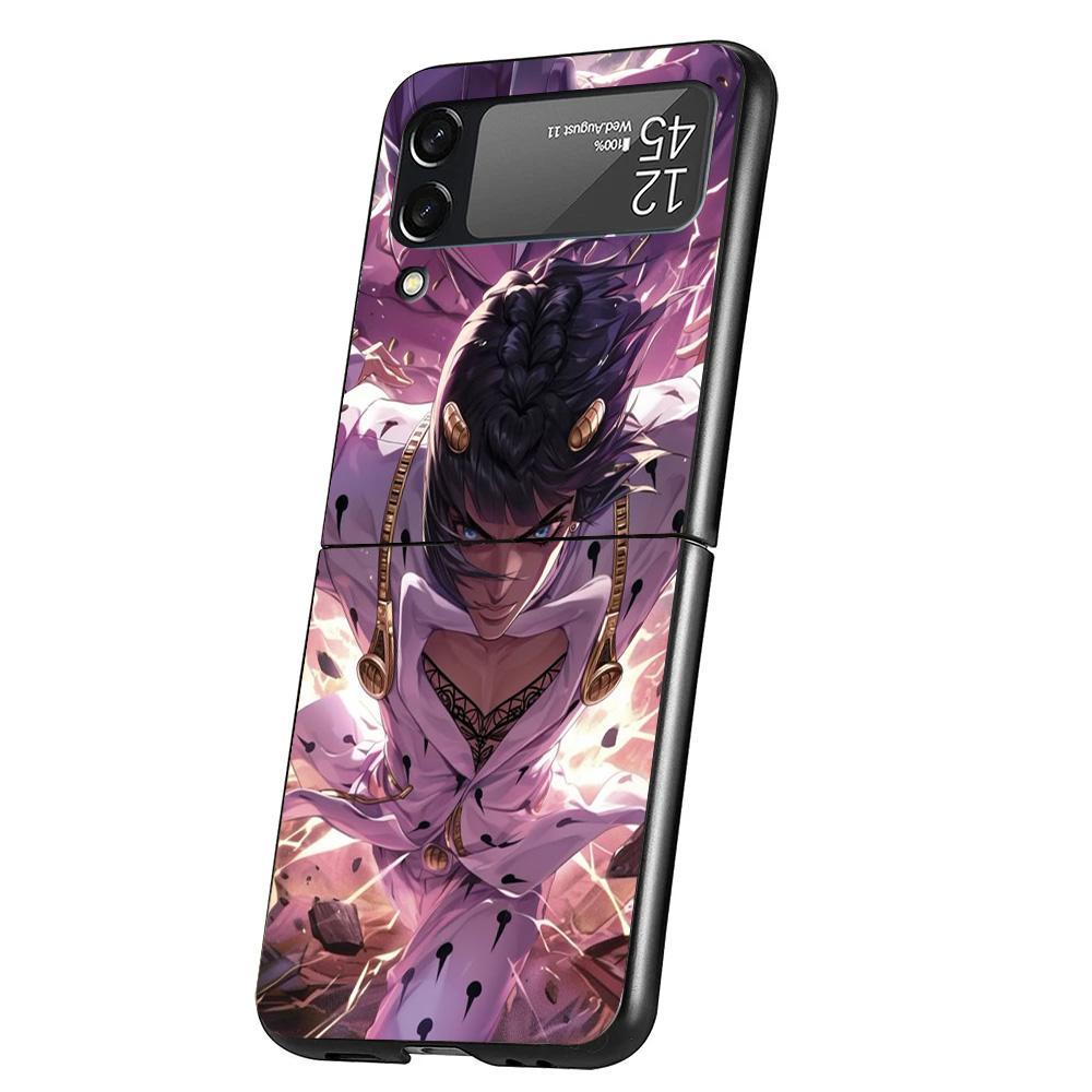 

Чехол для телефона JoJo Adventure Bruno Buccellati для Samsung Galaxy Z Flip 7 6 5 4 3 5G Flip7 Flip6 Flip5 Flip4 Flip3 Черный Fund Samsung Z Flip 5