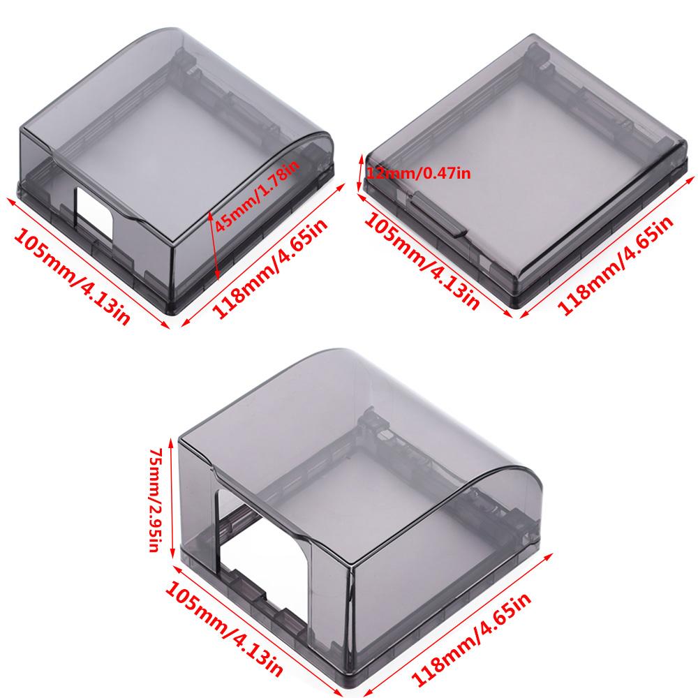 86 Type Waterproof Box Electric Plug Cover Self-Adhesive Wall Socket Bathroom Wall Switch Protection Cover Socket