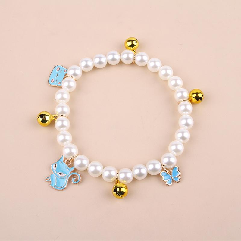 1 Piece Pet Necklace Cat Pearl Collar Pendant Pet Cat Dog Collar Pearl Jewelry Gift