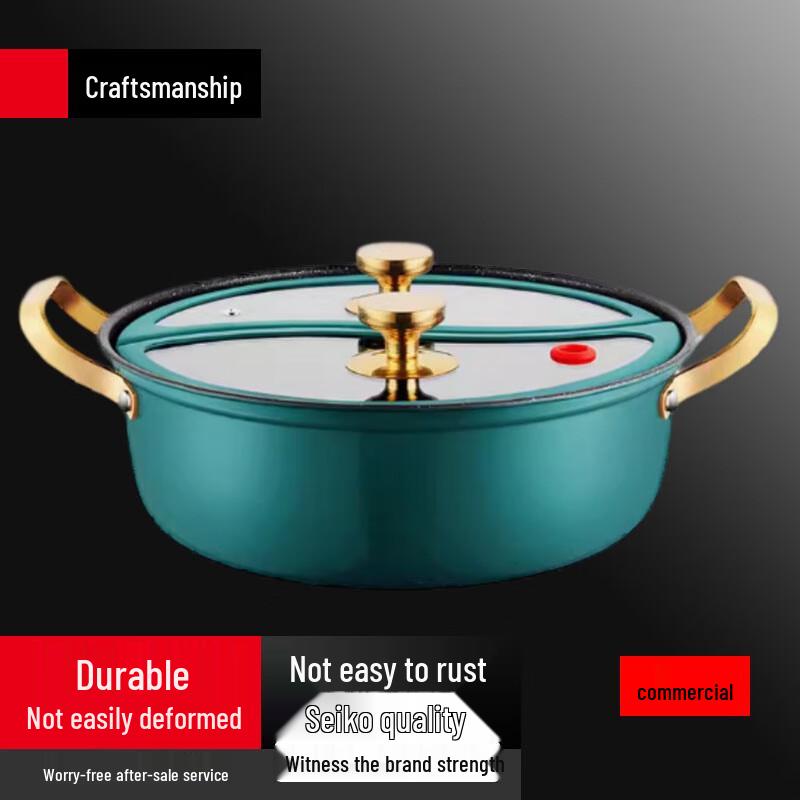 Su Le 30cm 304 Stainless Steel Divided Hot Pot