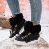 Fall/Winter 2025 New Plus Size Wool Snow Boots Lace-up Thick-soled Round Toe Women