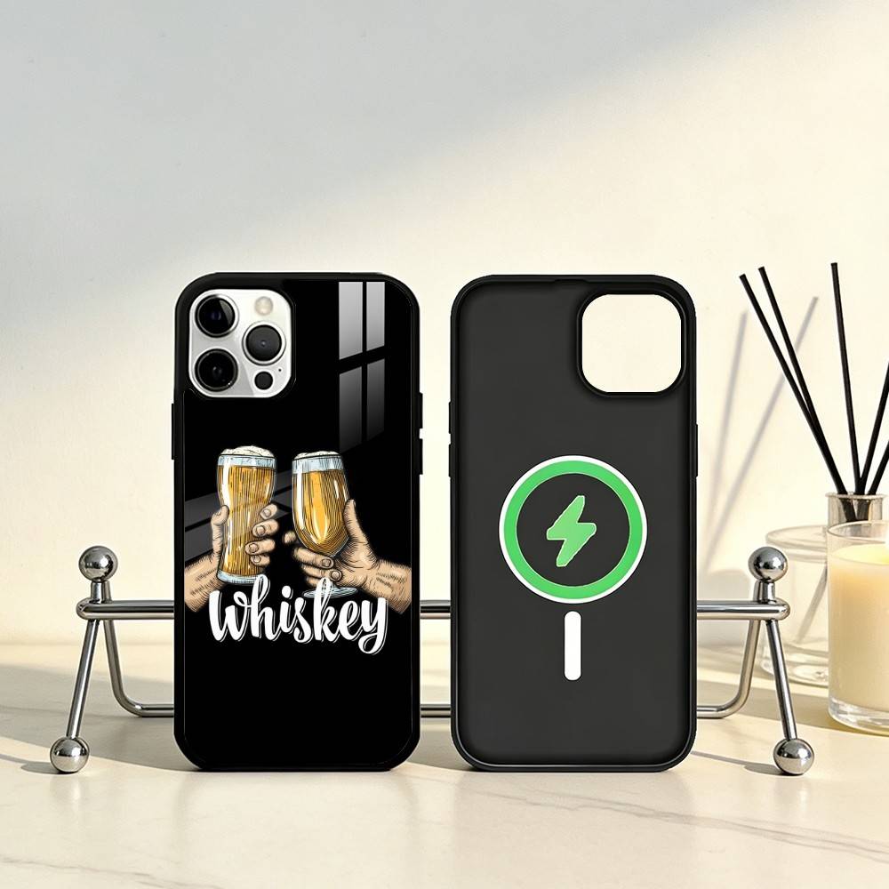 Beer Alcohol CHEERS Phone Case For iPhone17,16,15,14,13,12,11 Plus,Pro Max Magnetic For Magsafe Wireless Charging