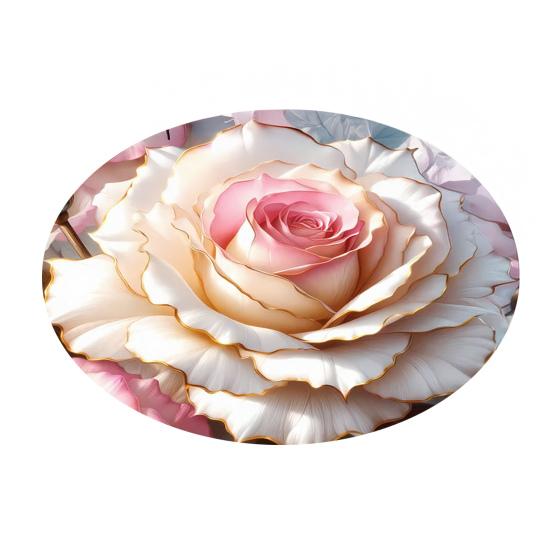 Килимок для підлоги Швидковисихаючий Нековзний З точковим тисненням Зворотний бік 3D Візерунок троянди Килимок для ванної кімнати М'який Вбираючий Килимок для ванної