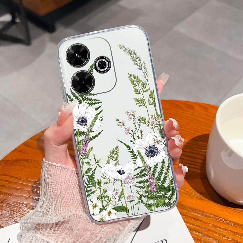 Populární pouzdro s graffiti motýlem pro Xiaomi Redmi 13 13C 14C A3 Note 13 Pro K70E K60 Ultra Nový kryt Měkký silikonový Ochrana proti pádu Průhledné pouzdra na telefon pro Redmi