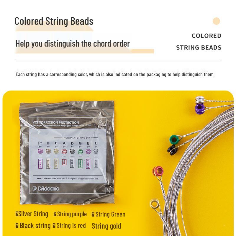 D'Addario Nickel-Plated Electric Guitar String Set (EXL110 & EXL120) - 6 Strings