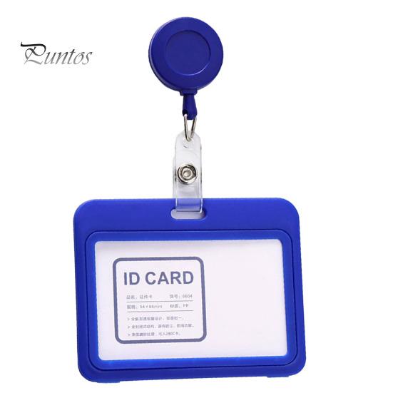 

Держатель бейджа для персонала из алюминиевого сплава, безопасный чехол для удостоверения личности, устойчивый к выцветанию рабочий бейдж для сертификатов разрешений на работу B темно-синий